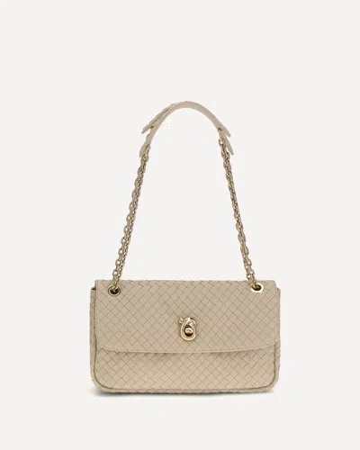 Bottega Veneta Intreccio Shoulder Bag In Red