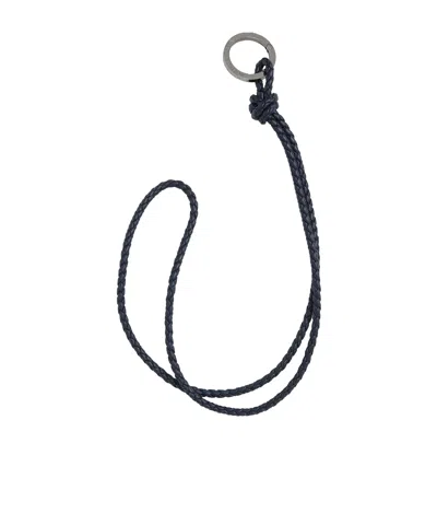 Bottega Veneta Intreccio Weaves Long Key Rings In Black