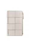 Bottega Veneta Medium Cassette Intrecciato Leather Wallet In Aloe