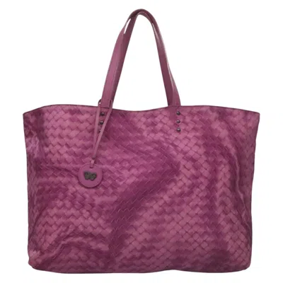 Pre-owned Bottega Veneta Intrecciolusion Purple Nylon Tote Bag ()