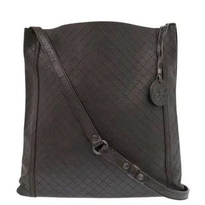 Pre-owned Bottega Veneta Intrecciomirage Brown Leather Shoulder Bag ()