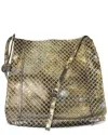 Bottega Veneta Women's Gold / Black Leather Medium Intrecciomirage Messenger Bag 298785 8414