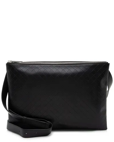 Bottega Veneta Intrecciomirage Nappa Triple Zip Maxi Messenger (authentic Pre-loved)