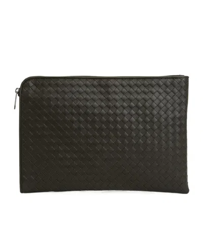 Bottega Veneta Intreciato Briefcase In Black