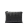 Bottega Veneta Intrecciato Weave Pouch In Brown