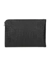 Bottega Veneta Intreciato Clutch In Black