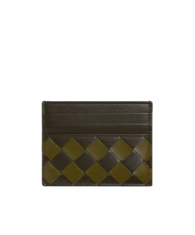 Bottega Veneta Intreciato Credit Card Holder In Black