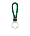 Bottega Veneta Intreciato Keychain In Black