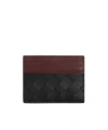 Bottega Veneta Men's Intrecciato Bicolor Leather Card Holder In Black
