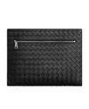 Bottega Veneta Intreciato Medium Woven Briefcase In Black