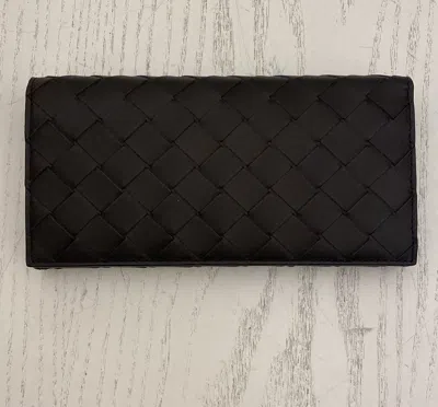 Bottega Veneta Intreciato Wallet In Black
