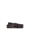 Bottega Veneta Intreciato Weave Belt In Black