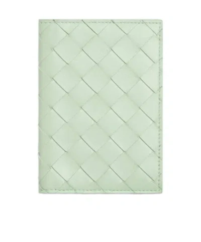 Bottega Veneta Intreciato Woven Card Bag In White
