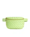 Bottega Veneta Intreciato Zipper Waist Pack In Green