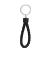 Bottega Veneta Intreccio Leather Key Ring In Black