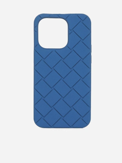 Bottega Veneta Iphone 14 Pro Case In Blu