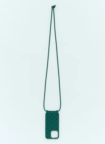 Bottega Veneta Iphone 14 Pro Case On Strap In Green