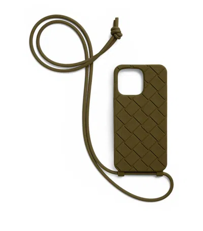 Bottega Veneta Iphone 14 Pro Case On Strap In Brown