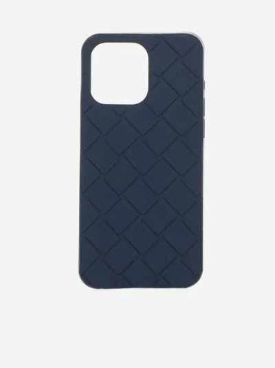 Bottega Veneta Iphone 15 Pro Max Cover Case In Deep Blue