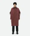 Bottega Veneta Irregular Wool Chevron Cape Coat In Red