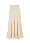 Bottega Veneta High Waist A-line Skirt With Fringe Hem In Neutral