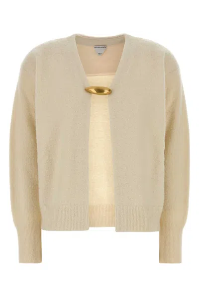 Bottega Veneta Ivory Cashmere-blend Cardigan For Women In Neutral