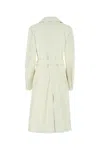 Bottega Veneta Ivory Leather Coat In 9013