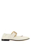 Bottega Veneta Off-white Astaire Mary-jane Ballerina Flats In String