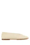 Bottega Veneta Leather Rosa Flat Ballerina Shoes In White