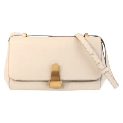 Pre-owned Bottega Veneta Ivory Leather Shoulder Bag ()