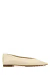 Bottega Veneta Women Ivory Leather Sofia Ballerinas In Seasalt