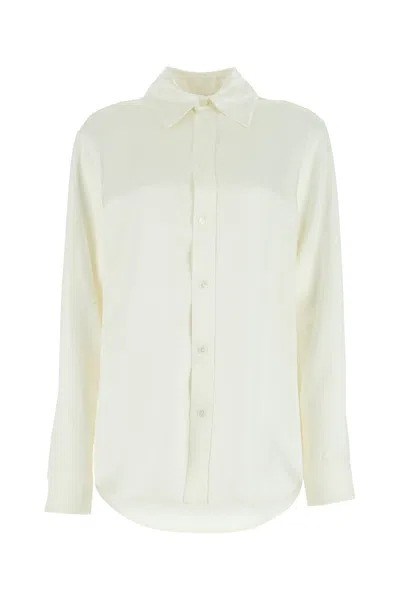 BOTTEGA VENETA IVORY SATIN SHIRT