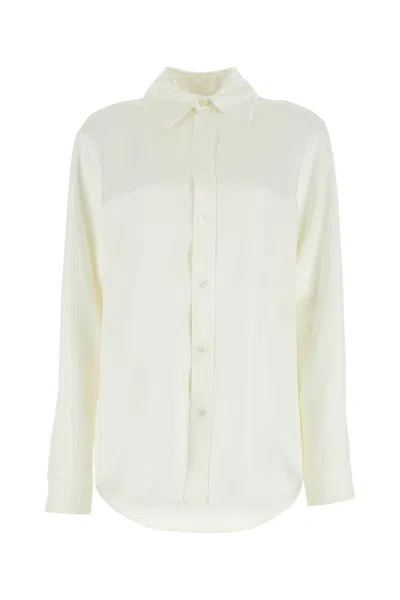 BOTTEGA VENETA IVORY SATIN SHIRT