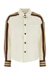 Bottega Veneta Women Ivory Viscose Blend Shirt In Neutral