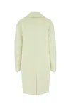 Bottega Veneta Ivory Wool Blend Coat In 7112