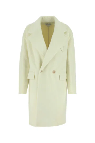BOTTEGA VENETA IVORY WOOL BLEND COAT