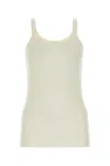 Bottega Veneta Ribbed Wool Sleeveless Top In Beige