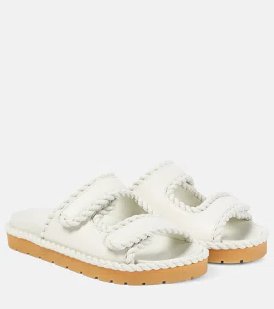BOTTEGA VENETA JACK BRAIDED LEATHER SANDALS
