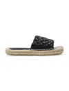 Bottega Veneta Jack Woven Napa Slide Espadrilles In Black