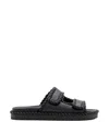 Bottega Veneta Jack Flat Mule Black Nappa Leather Sandals In Black