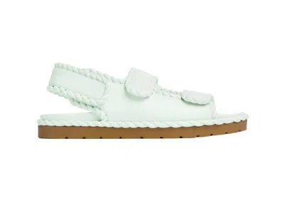Pre-owned Bottega Veneta Jack Flat Sandal (women's) Sneakers In Glacier