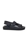 Bottega Veneta Jack Leather Braid Dual-band Sandals In Black