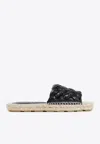 Bottega Veneta Jack Woven Napa Slide Espadrilles In Black