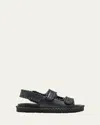 Bottega Veneta Jack Leather Braid Dual-band Sandals In Ardoise