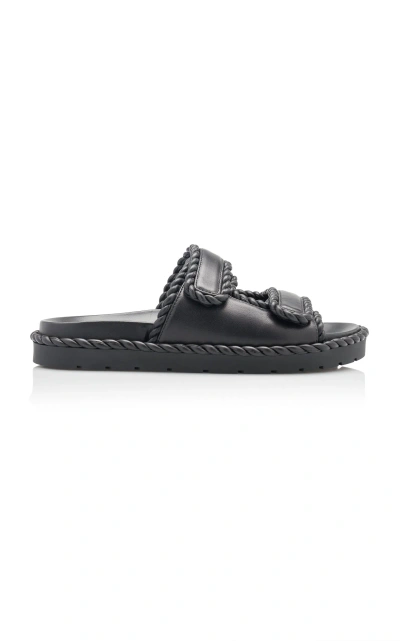 Bottega Veneta Jack Leather Sandals In Black  