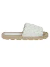 Bottega Veneta Jack Woven Napa Slide Espadrilles In White