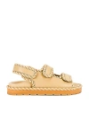 Bottega Veneta Jack Leather Braid Dual-band Sandals In Cane Sugar