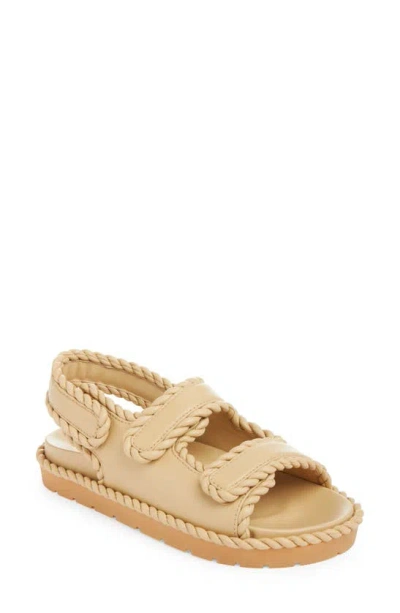 Bottega Veneta Jack Leather Slingback Sandals In Maple