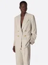 Bottega Veneta Women Melange Sand Viscose Blend Blazer