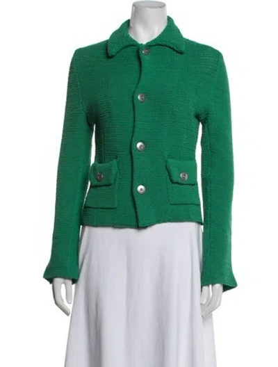 Pre-owned Bottega Veneta Jacket In Green